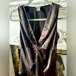 Ann Taylor chocolate brown sleeveless top